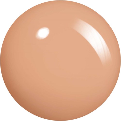 Suuri, kiiltävä, persikan värinen pallo, jossa on kirkas valorefleksi.