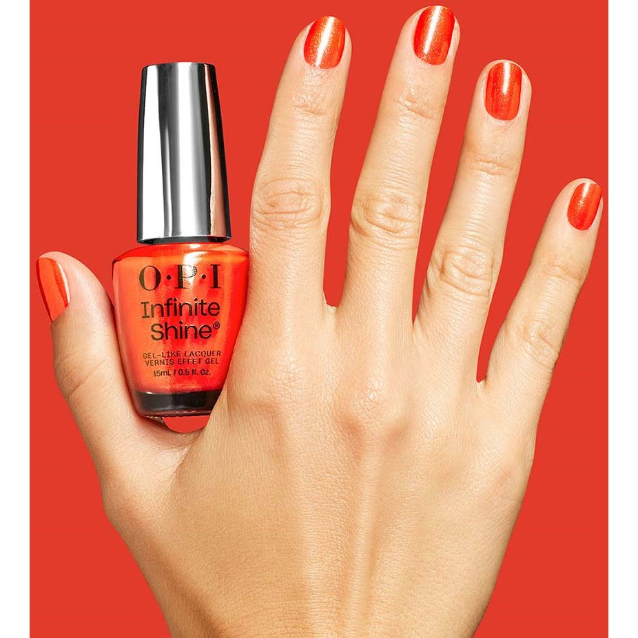 OPI Infinite Shine The New OPIcons Shock Em Orange (obrázok 3)