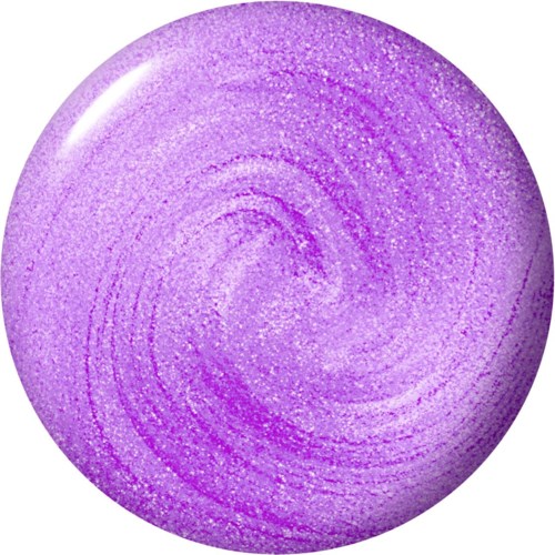 A sparkling, purple, swirled sphere with a shiny surface and glittery texture.