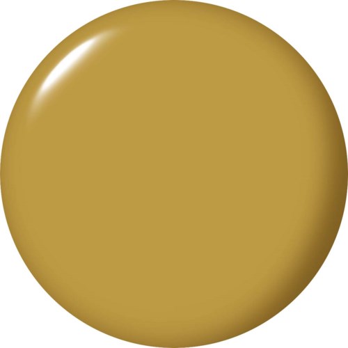 A large, shiny, gold-colored sphere with a light reflection on the top left.