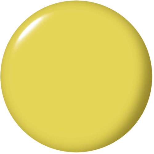 En gul, glänsande, rund objekt som ser ut som en boll.