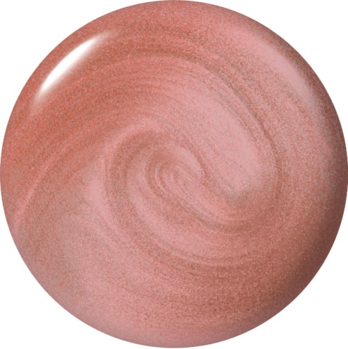 Virvlande rosa och beige makeupprodukt i en rund behållare.