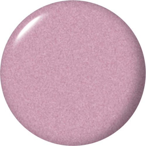 A pink, shiny, round object with a smooth surface and a light reflection on top.