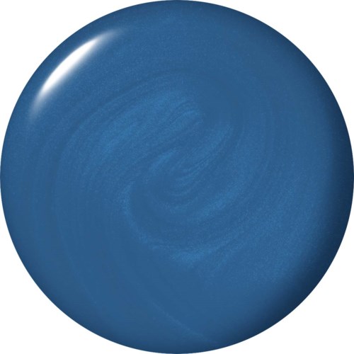 A blue circular object with a shiny highlight on the upper left side.
