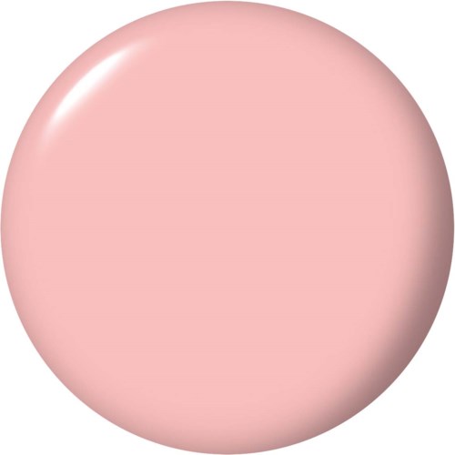 En glatt, rosa, rund gjenstand som ligner en ball eller knapp.