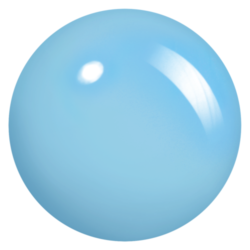 En glänsande, blå, rund föremål med ett vitt reflekterande ljus. Det ser ut som en glasboll eller en kulor.