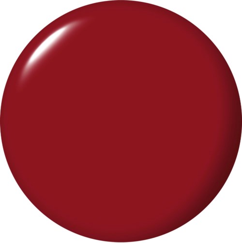 En stor, glänsande röd sfär med en ljusreflex på övre vänstra sidan.