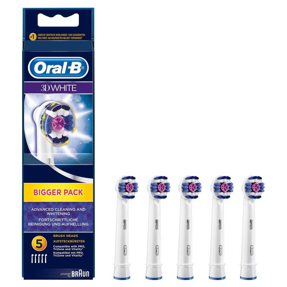 Oral-B 3D White Borsthuvud till Eltandborste 5 p