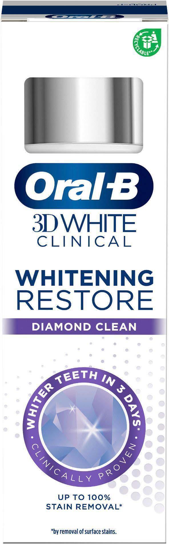 Oral B 3D White Clinical Diamond Clean Toothpaste 75 ml | lyko.com