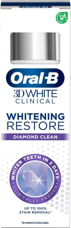 Oral-B 3D White Clinical Diamond Clean Toothpaste 75 ml