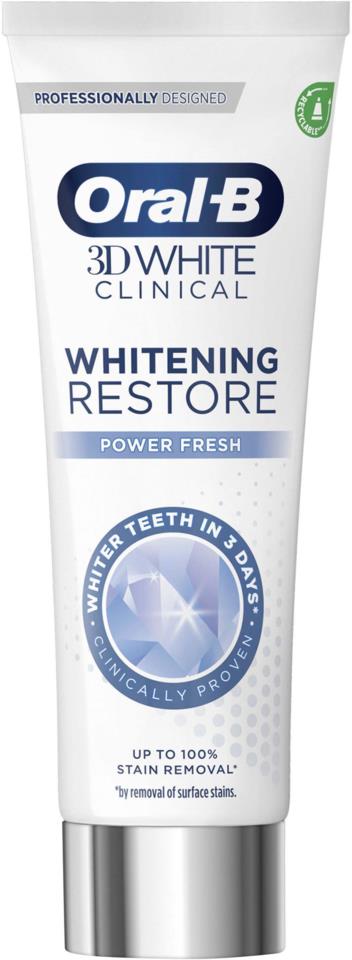 Oral-B 3D White Clinical Power Fresh Toothpaste 75 ml