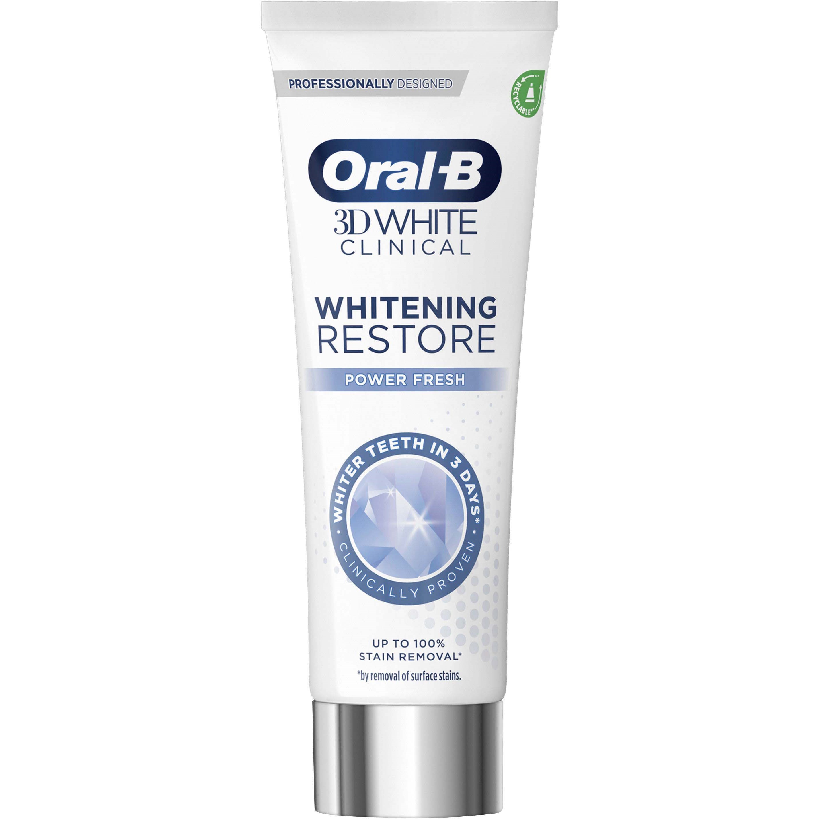 Läs mer om Oral B 3D White Clinical Power Fresh Toothpaste 75 ml