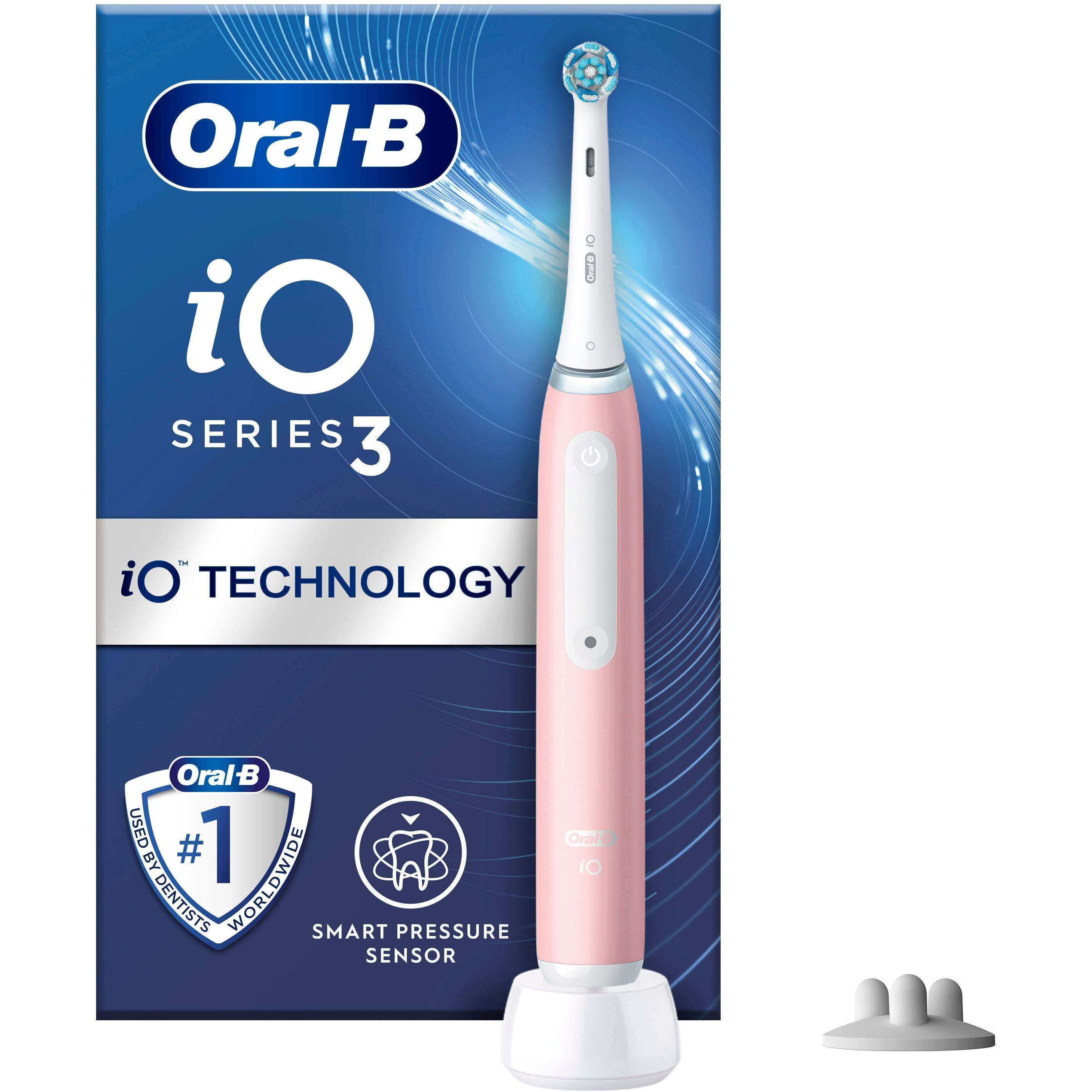 Läs mer om Oral B iO 3S Pink Electric Toothbrush Designed By Braun