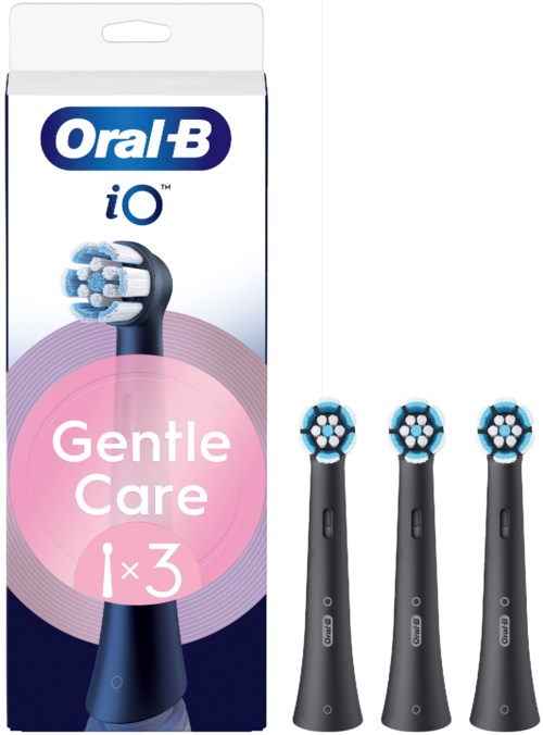 Oral B iO Gentle Care Toothbrush Heads Black 3 st