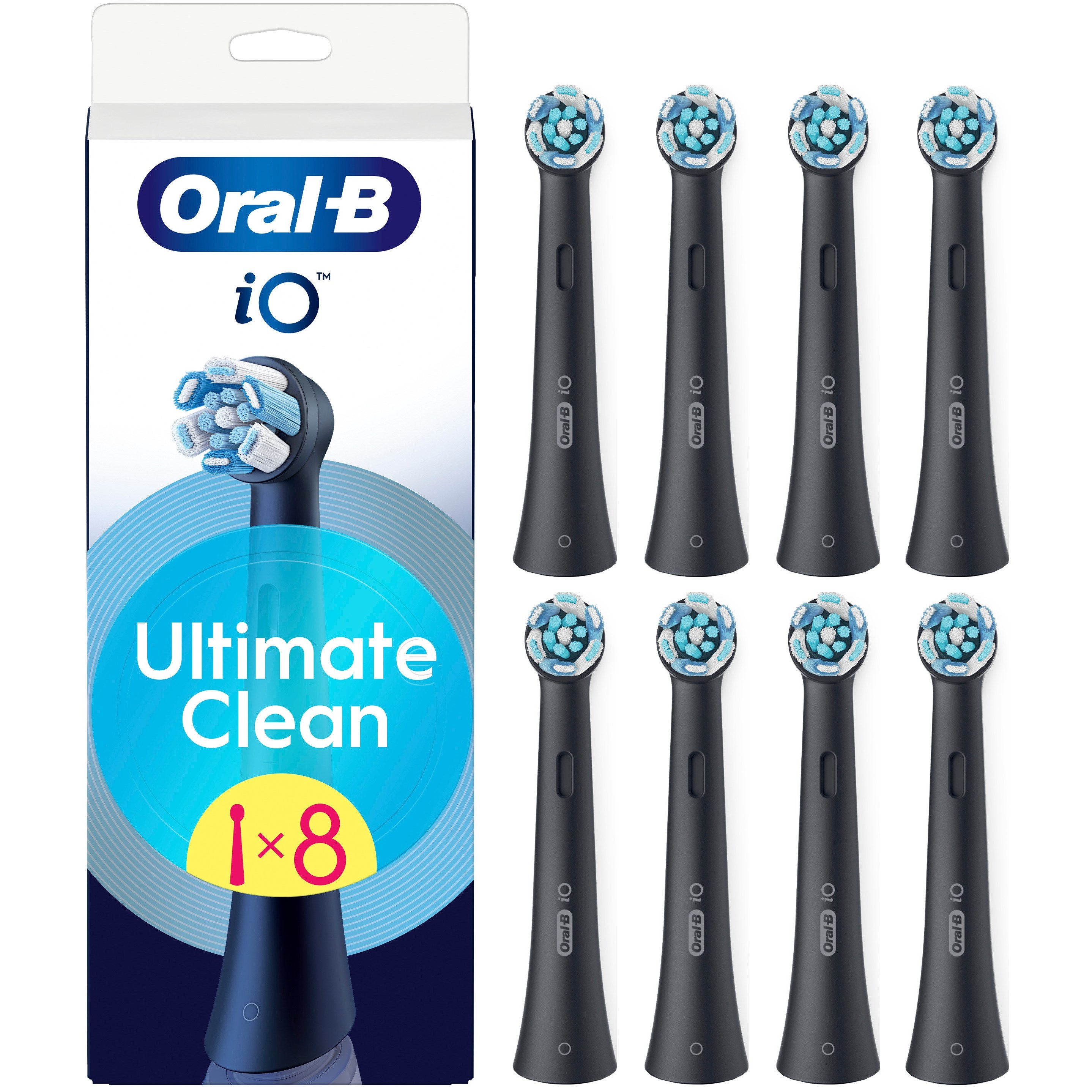 Oral B iO Ultimate Clean Toothbrush Heads Black billede