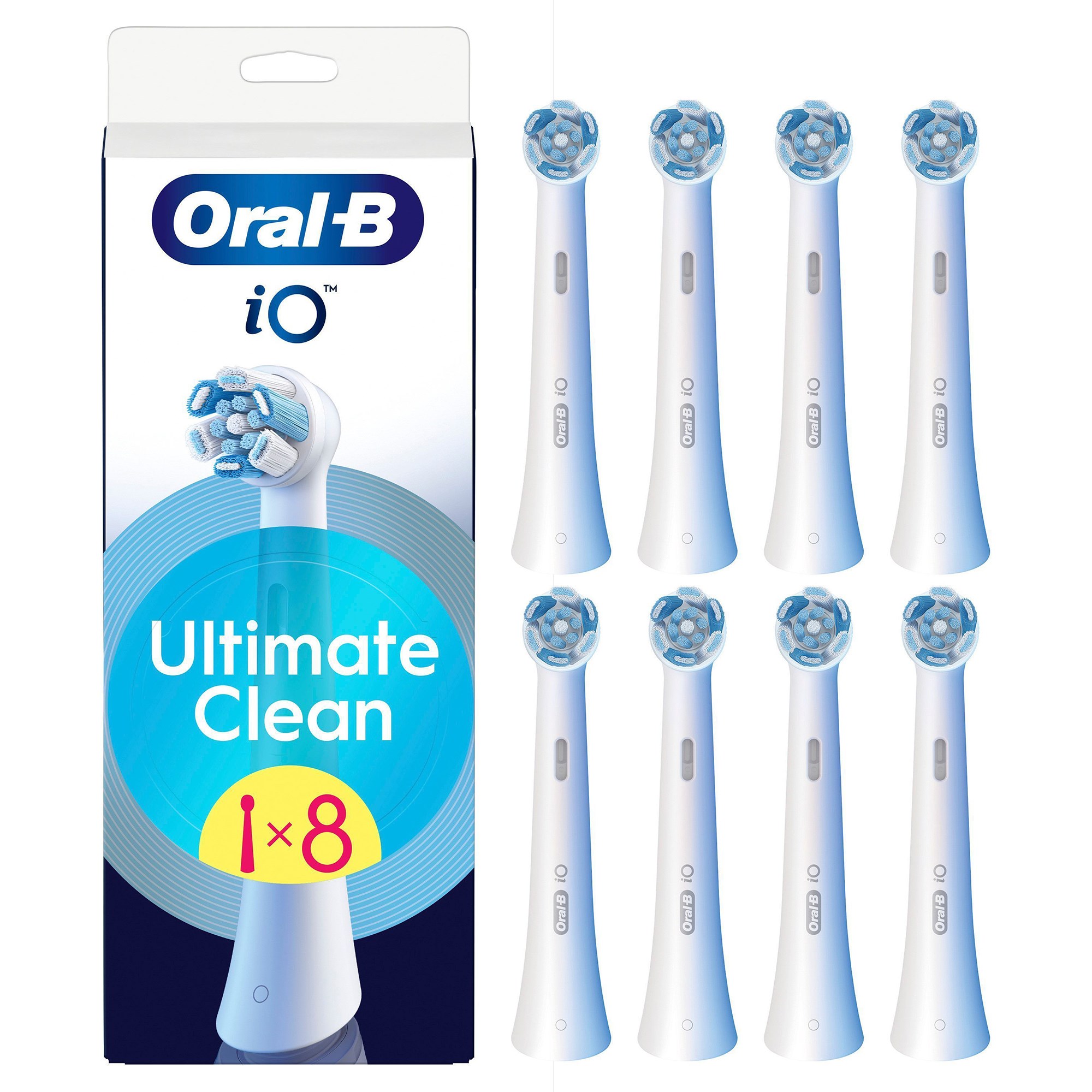 Oral B - Oral-b Io Ultimate Clean Børstehoveder - White - 8 Stk