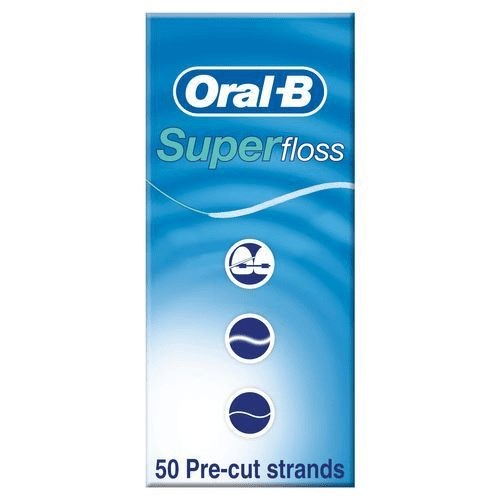 Oral B Super Dental Floss Pre-Cut 50 Counts
