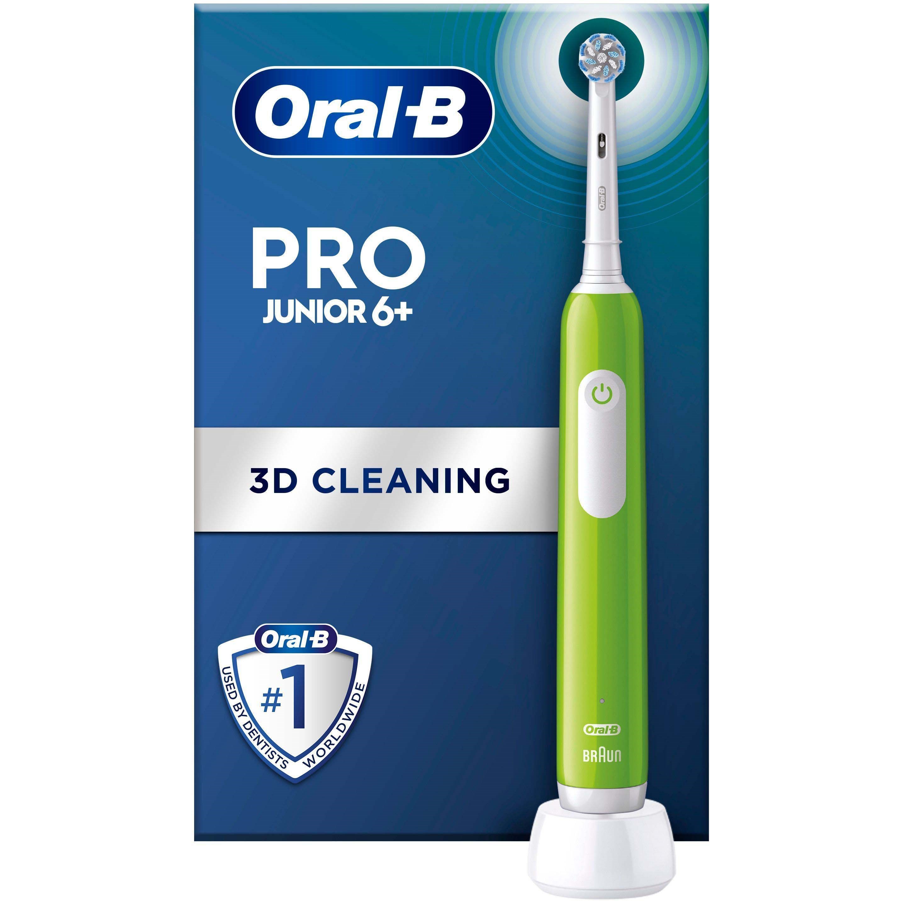 Läs mer om Oral B Pro Junior Green Electric Toothbrush For Ages 6+