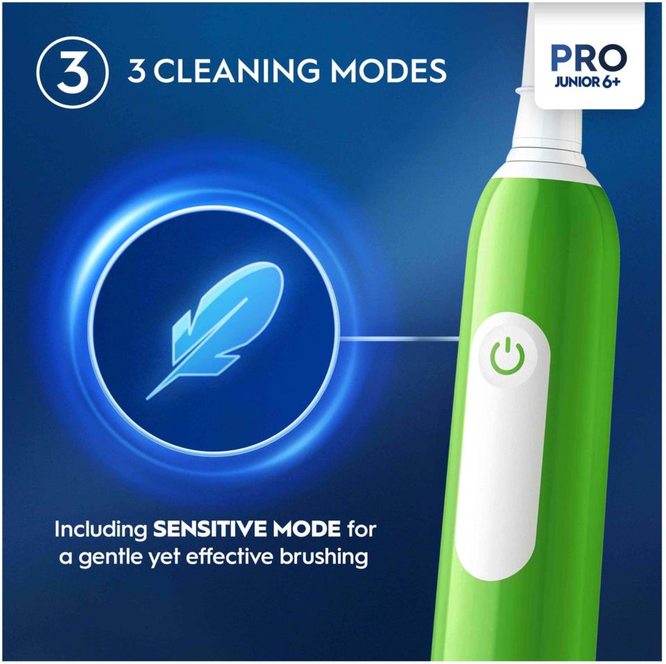 Oral-B Pro Junior Green Electric Toothbrush For Ages 6+