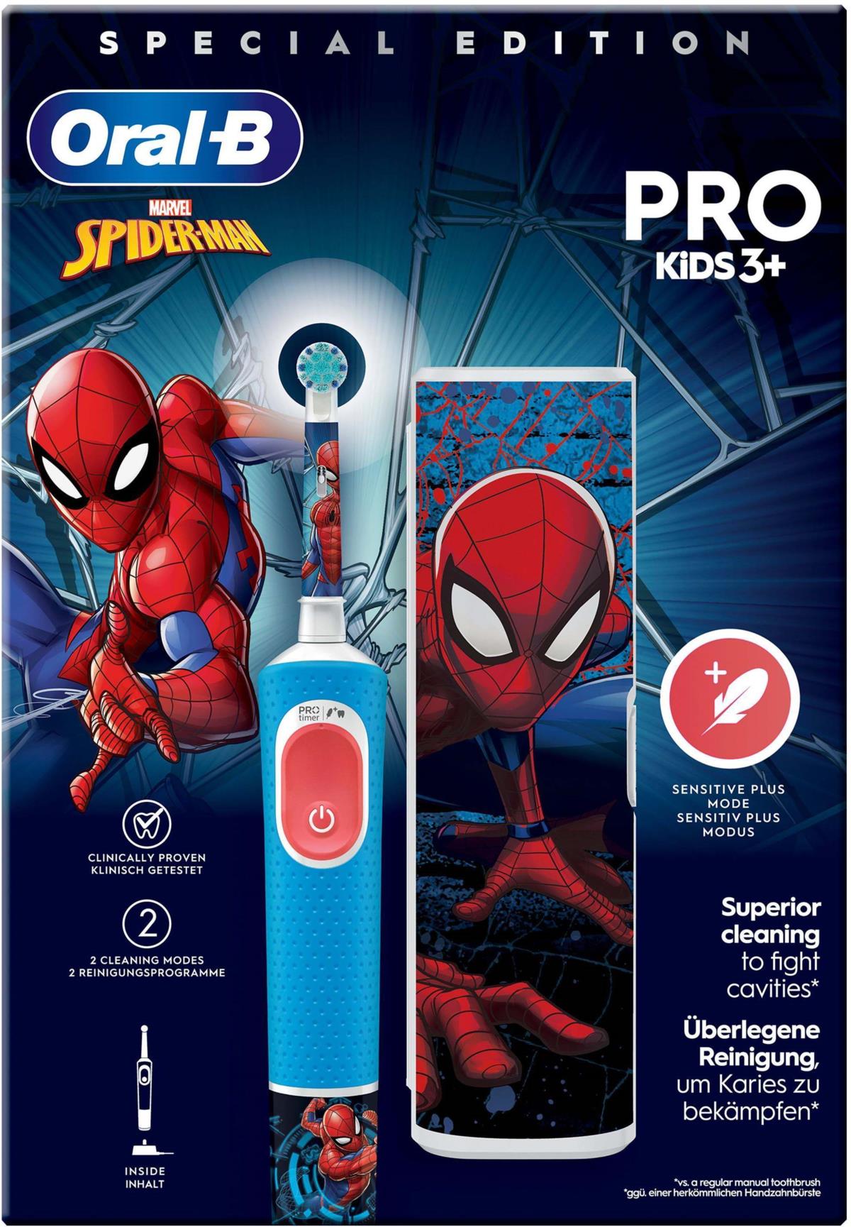 Oral B Pro Kids Spider-Man Electric Toothbrush Designed By Braun | lyko.com