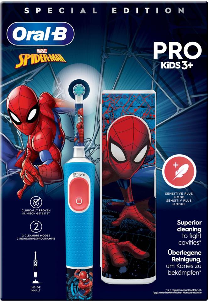 Oral-B Pro Kids Spider-Man Electric Toothbrush Designed By Braun