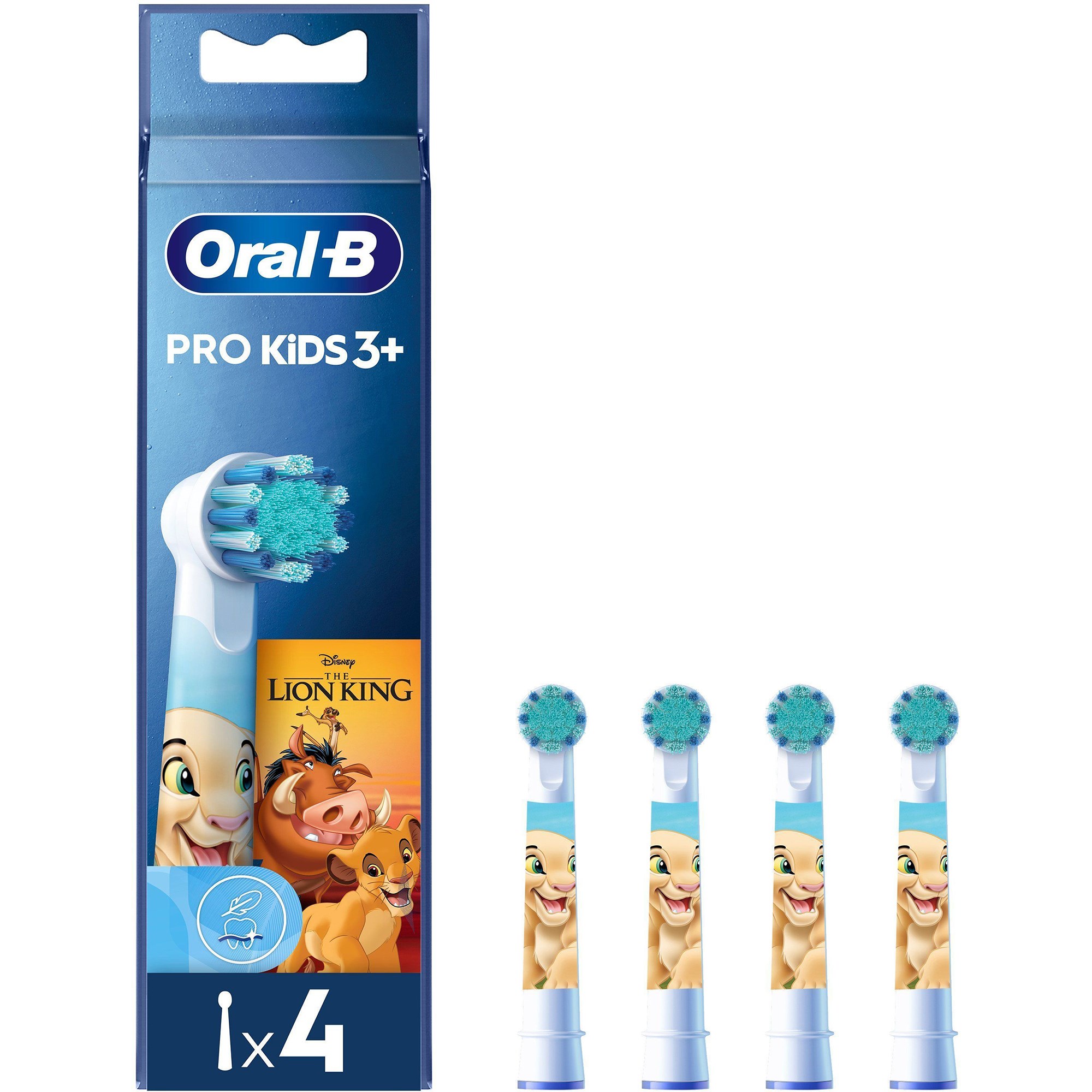Oral-B Pro Kids tandbørstehoveder 3+ - Løvernes Konge, 4 stk.
