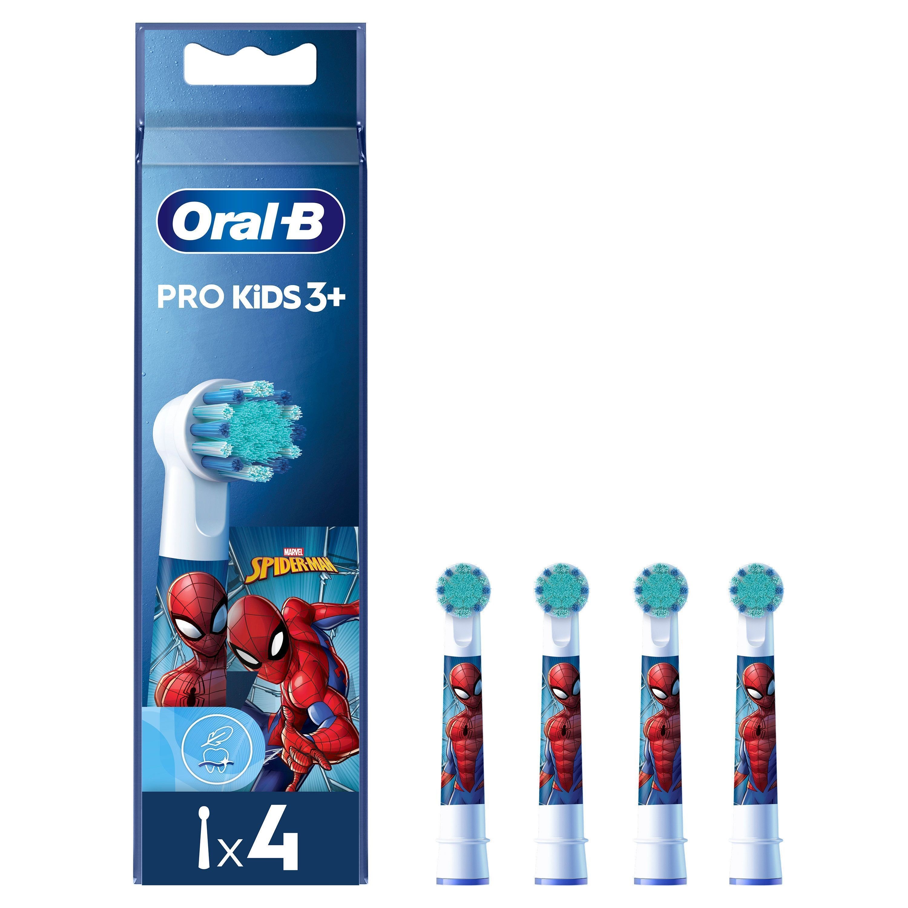 Oral B Pro Kids Toothbrush Heads 4 pcs Marvel Spider-Man billede
