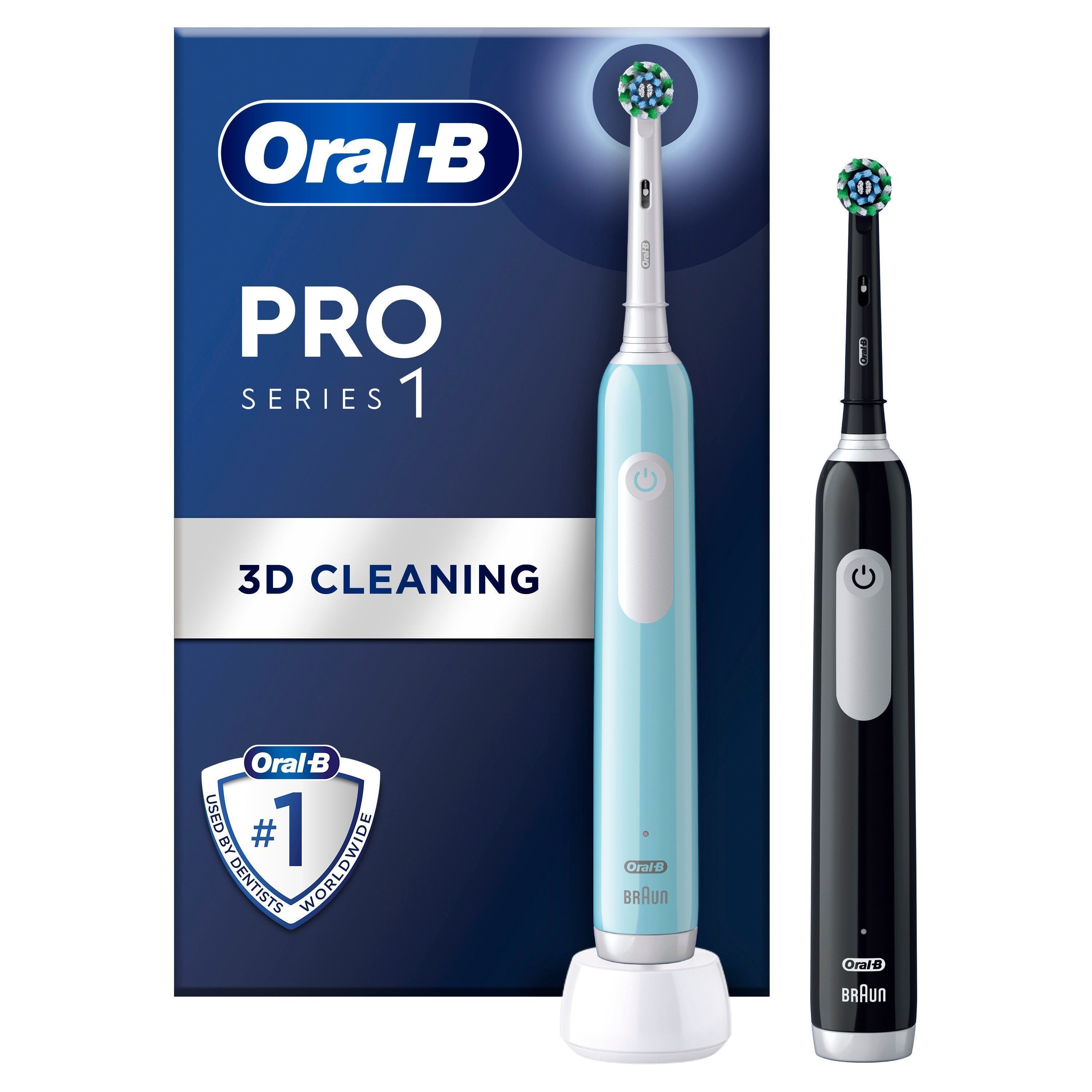 Oral B Pro Series 1 Electric Toothbrush Blue & Black billede