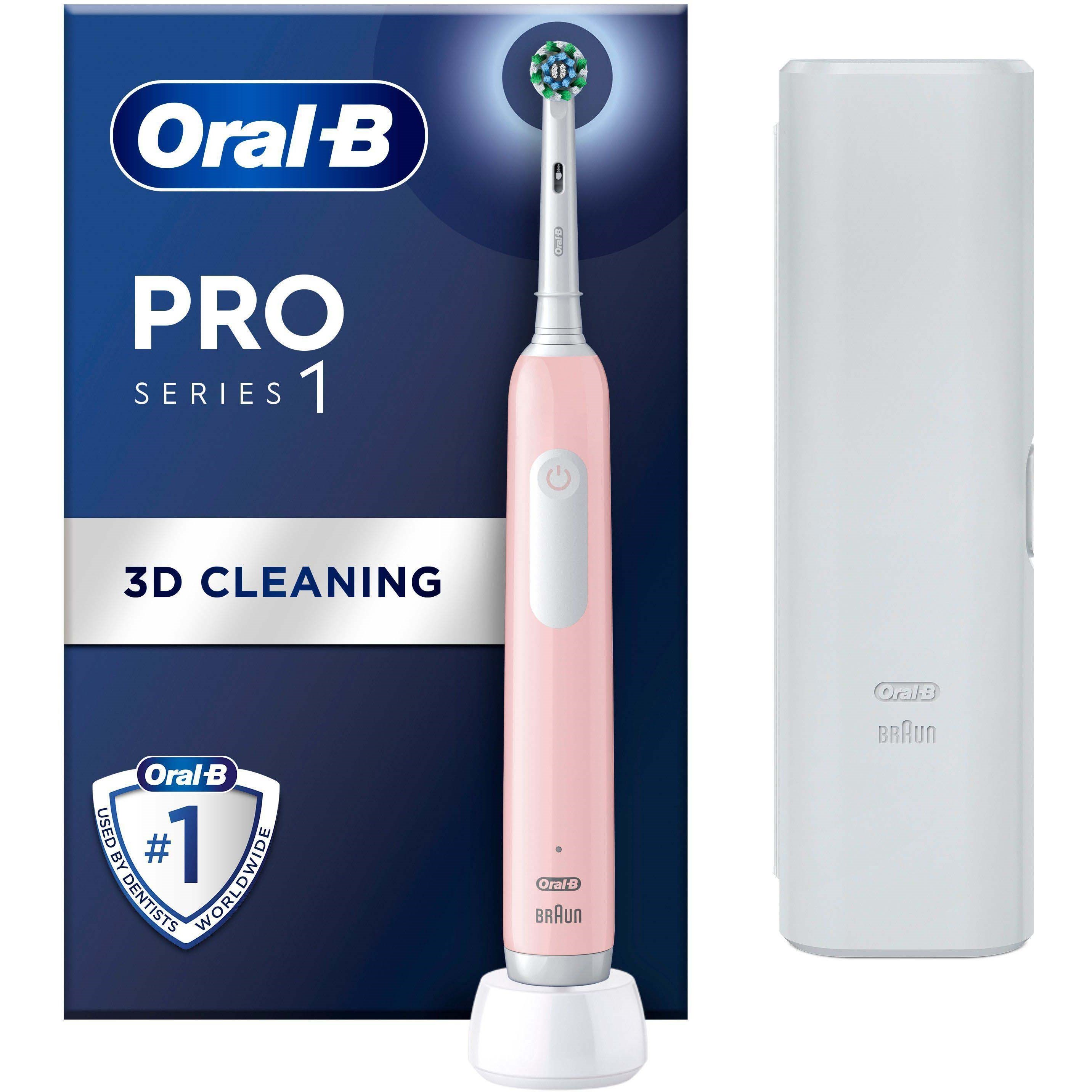 Läs mer om Oral B Pro Series 1 Pink Electric Toothbrush Designed By Braun