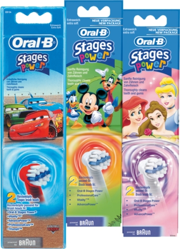 Oral B Stages Power Kids Borsthuvud 3st 3 ml | lyko.com