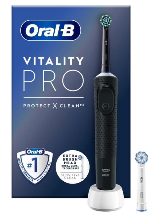 Oral B Vitality Pro Electric Toothbrush 2 Brush heads Black