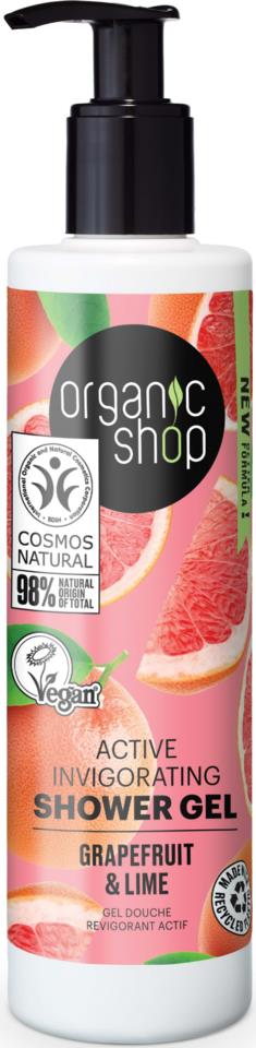 Organic Shop Active Invigorating Shower Gel Grapefruit & Lime 280 ml