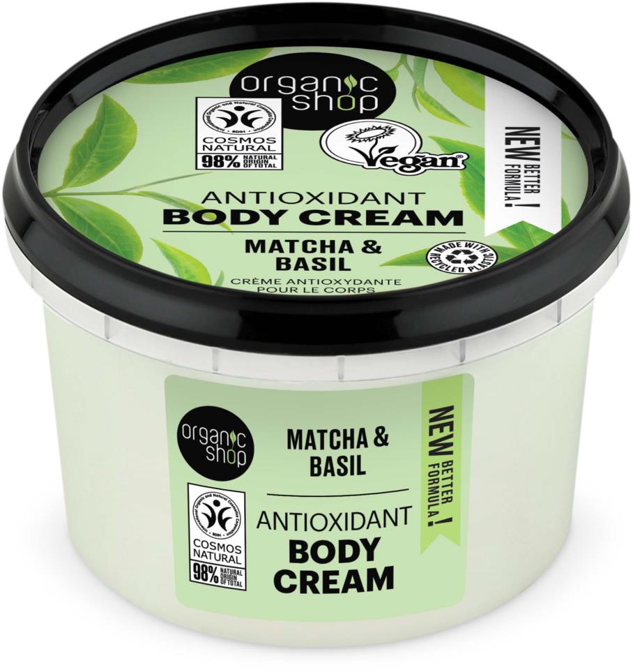 Organic Shop Antioxidant Body Cream Matcha & Basil 250 ml