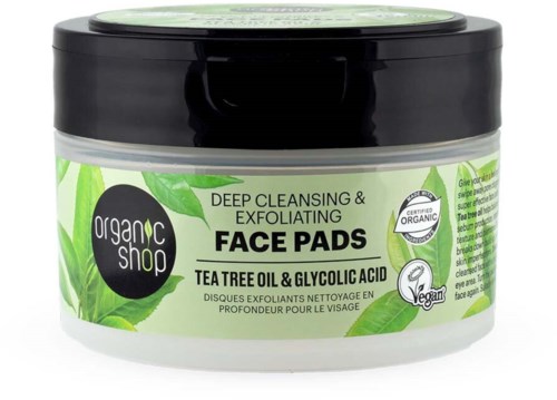 Organic Shop Deep Cleansing & Exfoliating Face Pads 20 pcs