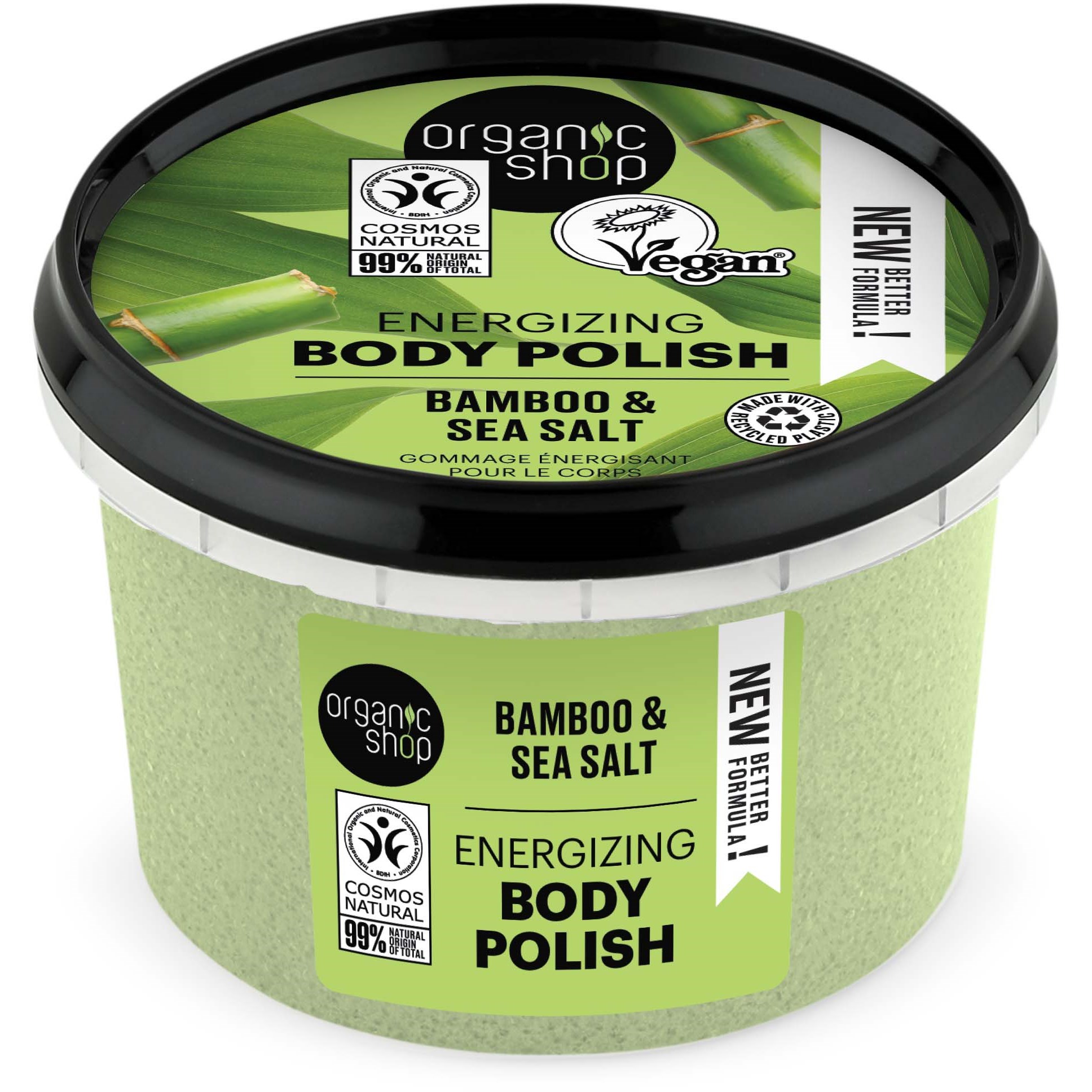 Läs mer om Organic Shop Energizing Body Polish Bamboo & Sea Salt 250 ml