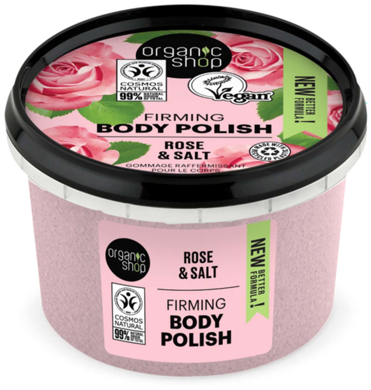 Organic Shop Body Polish Rose & Salt 250 ml