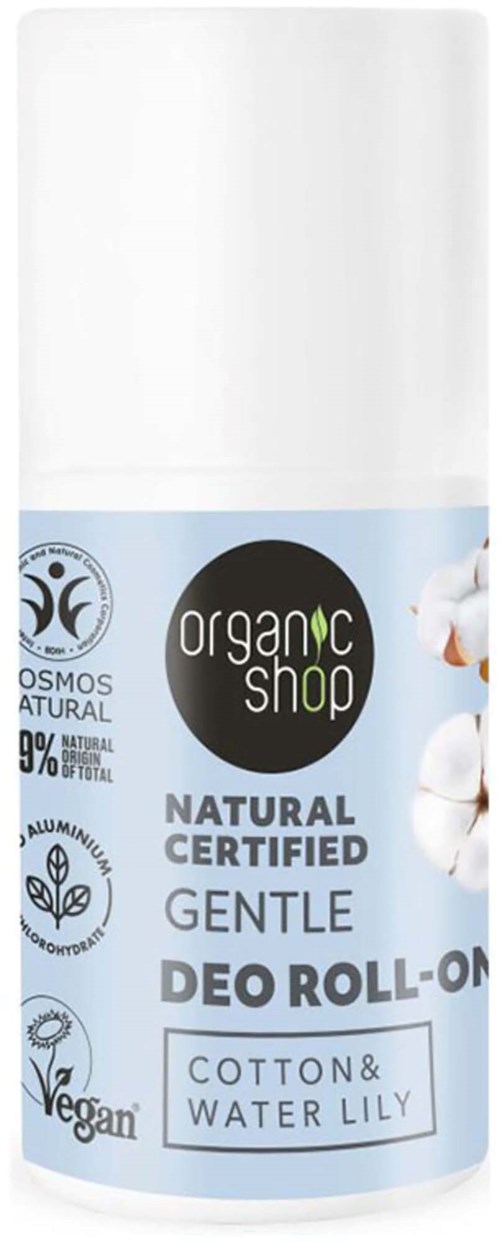 Organic Shop Gentle Deo Roll-On Cotton & Water Lily 50 ml