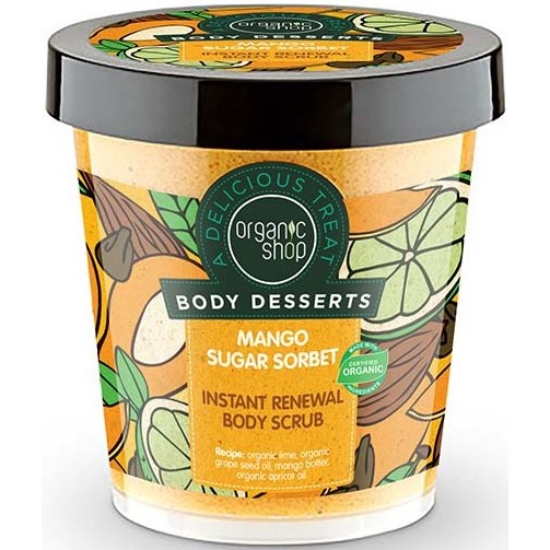 Läs mer om Organic Shop Renewal Body Scrub Mango Sugar Sorbet 450 ml