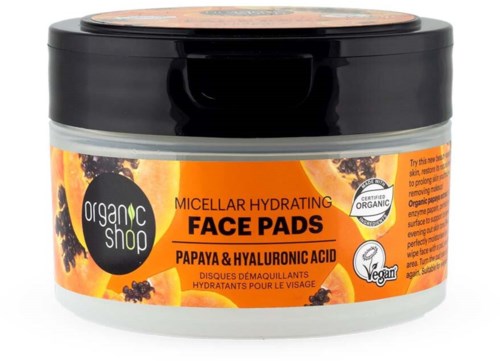 Organic Shop Micellar Hydrating Face Pads 20 pcs