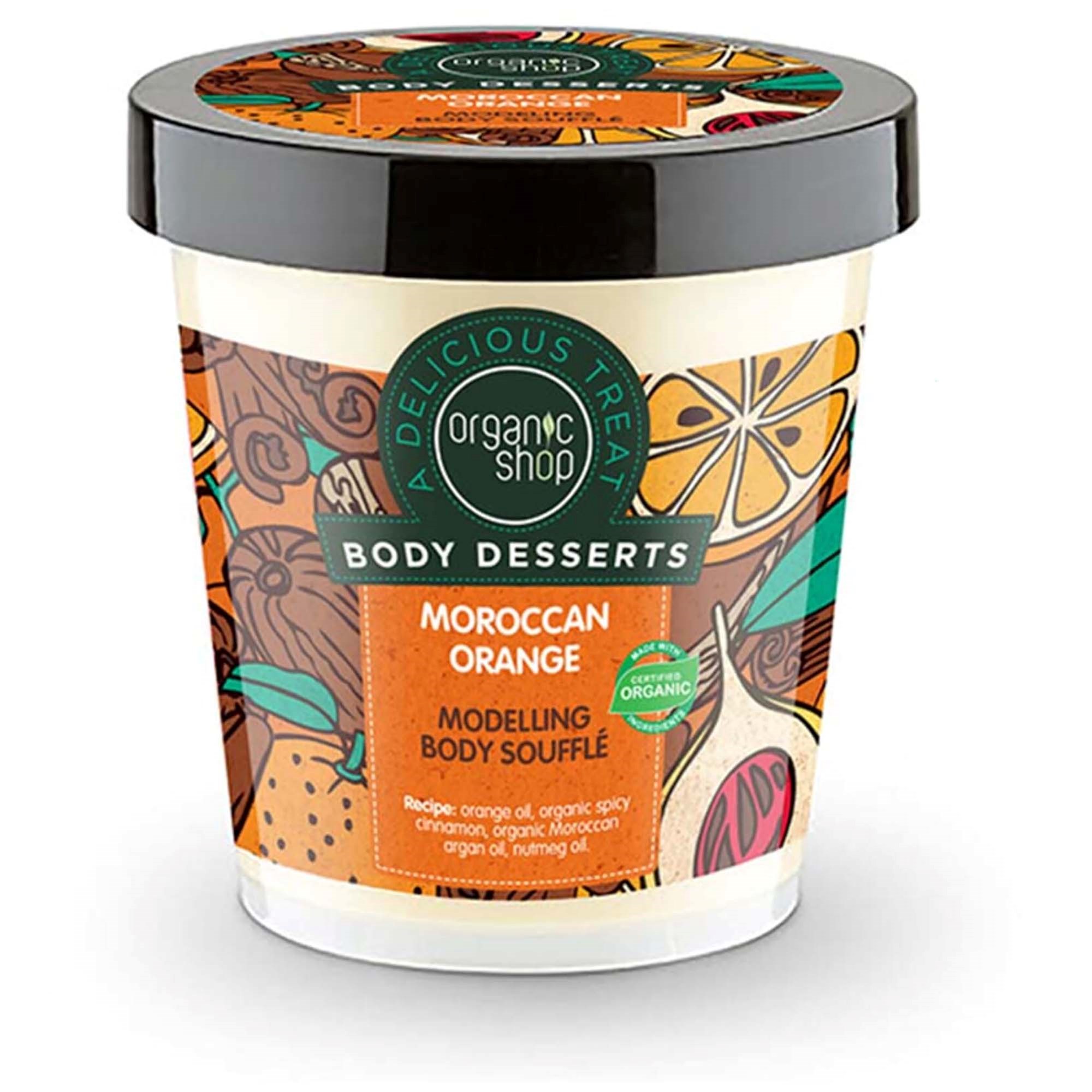 Organic Shop Modelling Body Soufflé Moroccan Orange 450 ml
