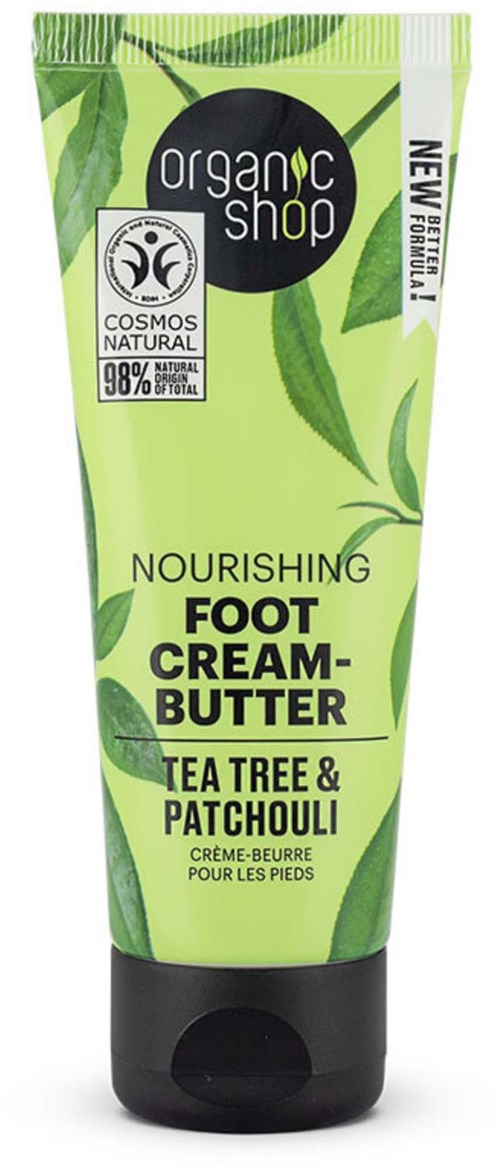 Organic Shop Nourishing Foot Cream-Butter Tea Tree & Patchouli 75 ml