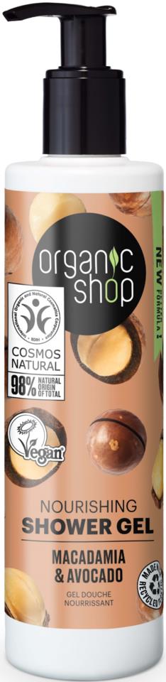 Organic Shop Nourishing Shower Gel Macadamia & Avocado 280 ml
