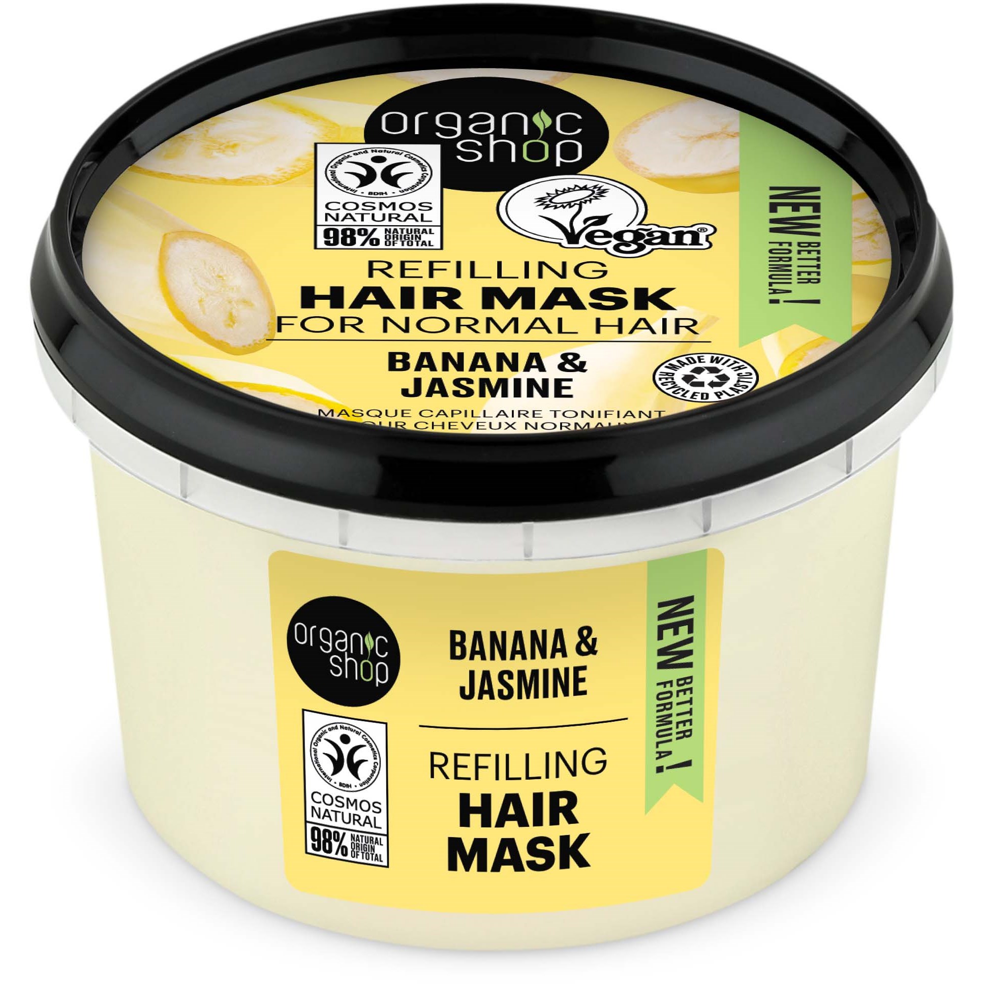 Läs mer om Organic Shop Hair Mask Banana & Jasmine 250 ml