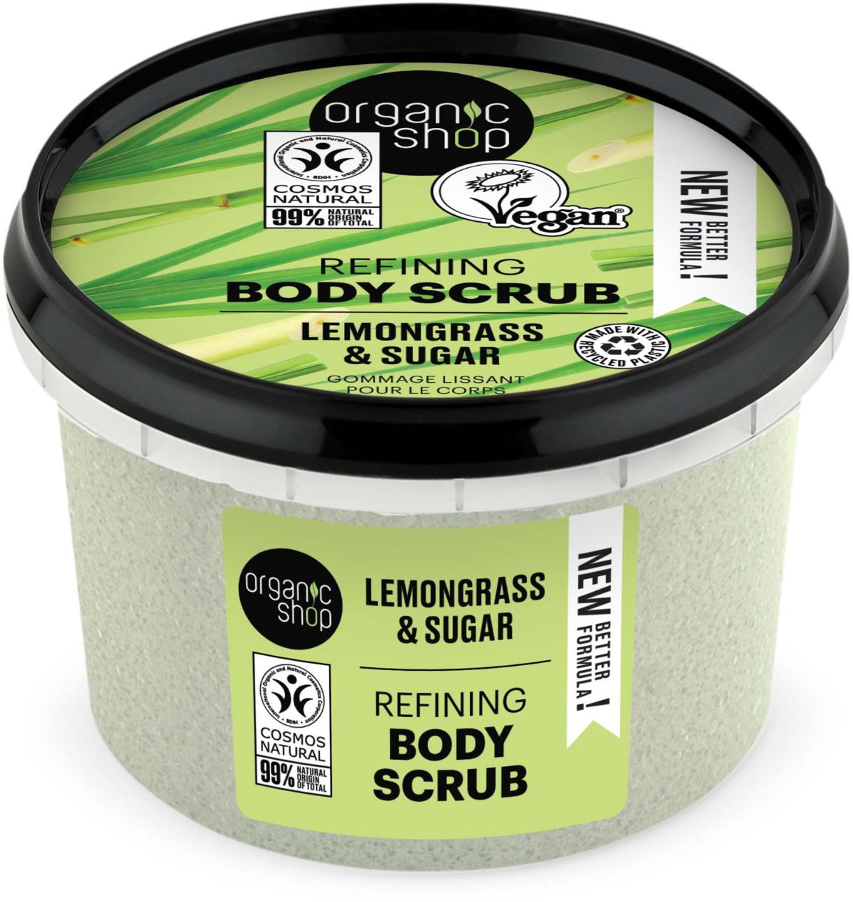 Organic Shop Body Scrub Lemongrass & Sugar 250 ml