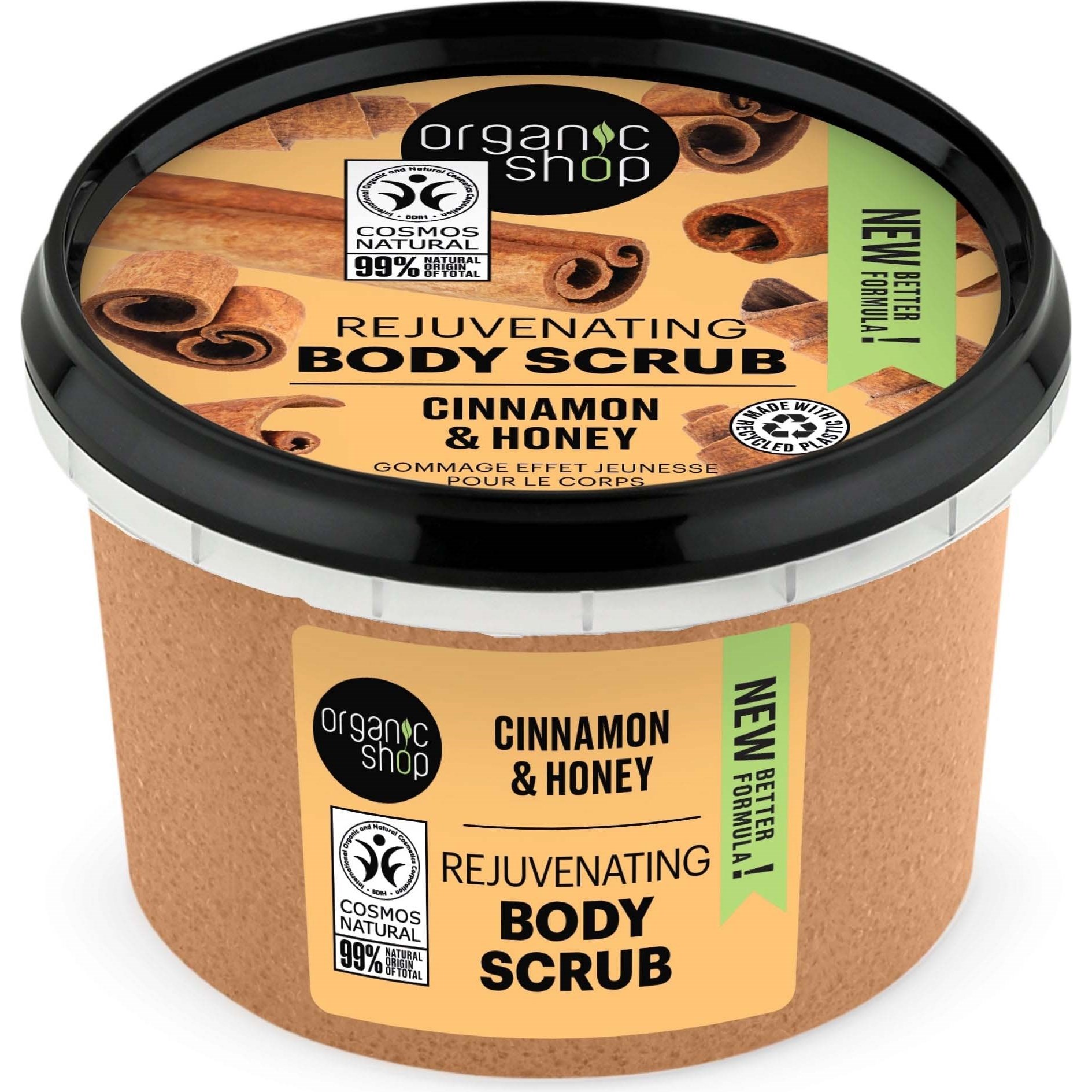 Läs mer om Organic Shop Body Scrub Cinnamon & Honey 250 ml