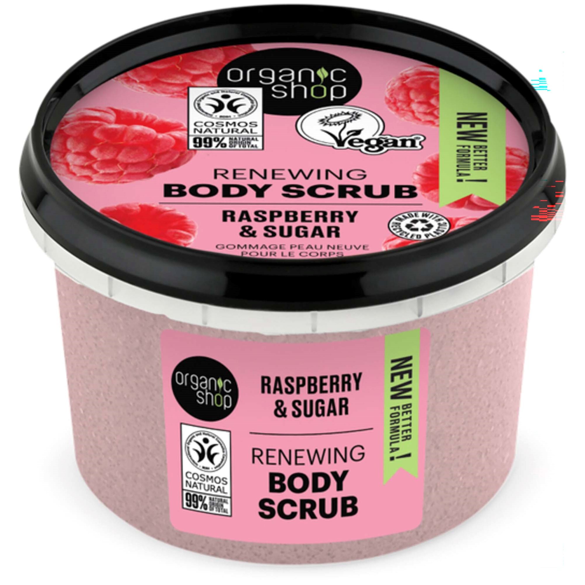 Organic Shop Body Scrub Raspberry & Sugar 250 ml billede