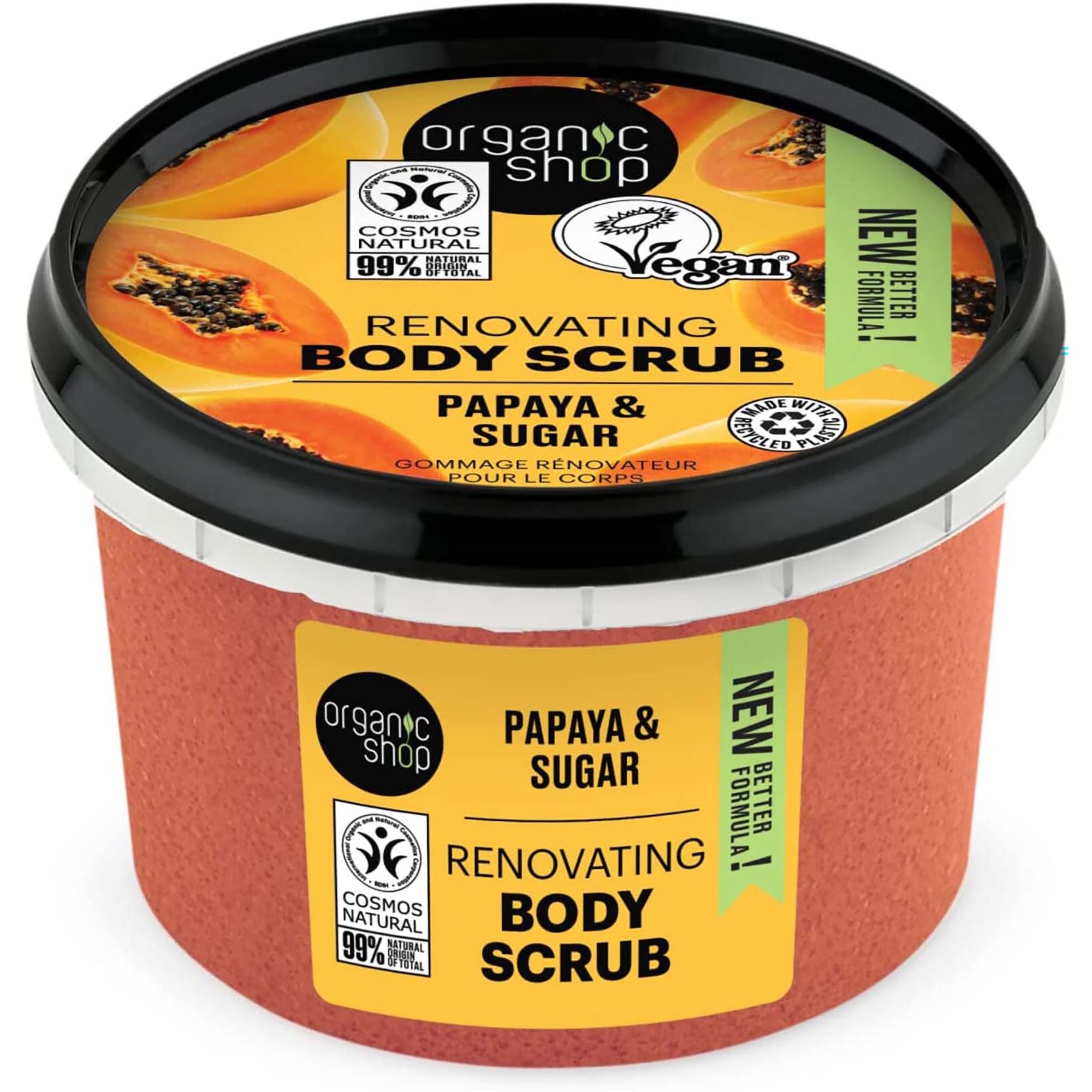 Organic Shop Body Scrub Papaya & Sugar 250 ml billede