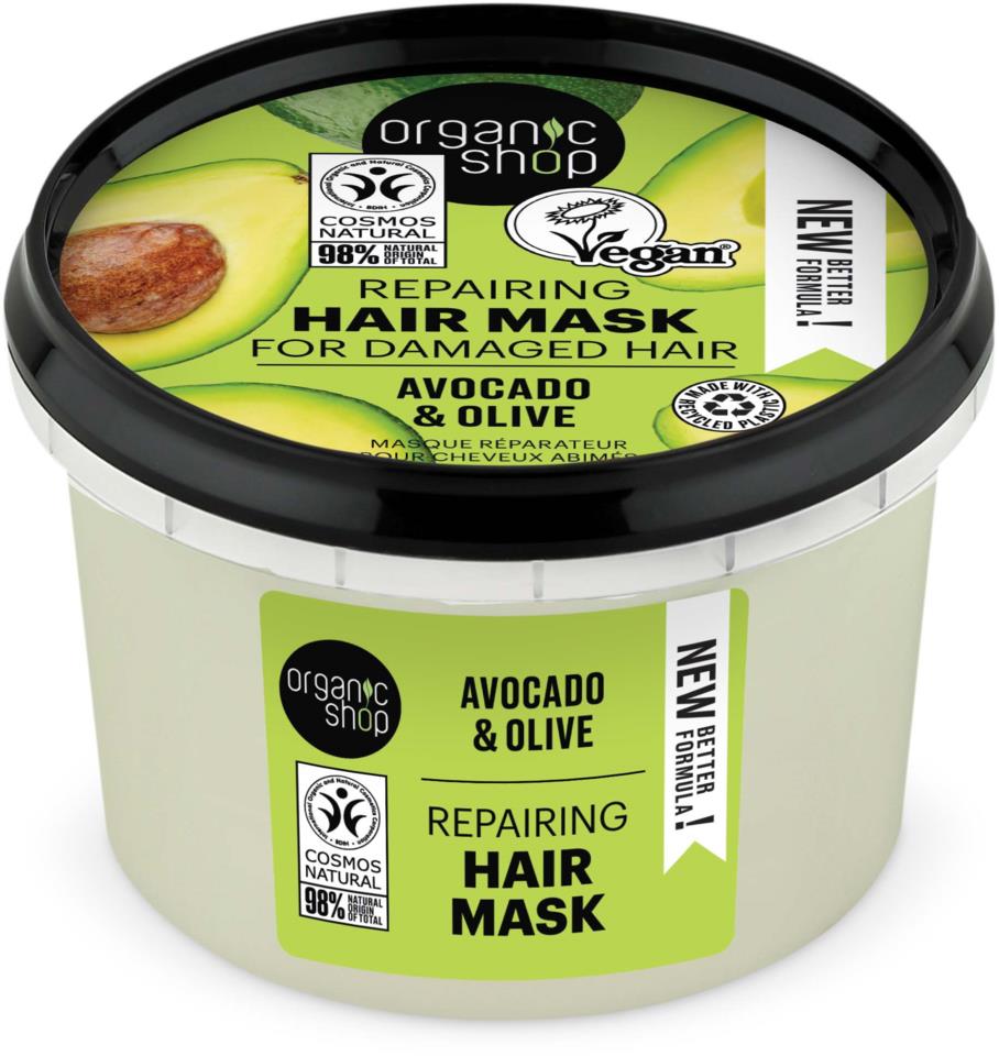 Organic Shop Repairing Hair Mask Avocado & Olive 250 ml