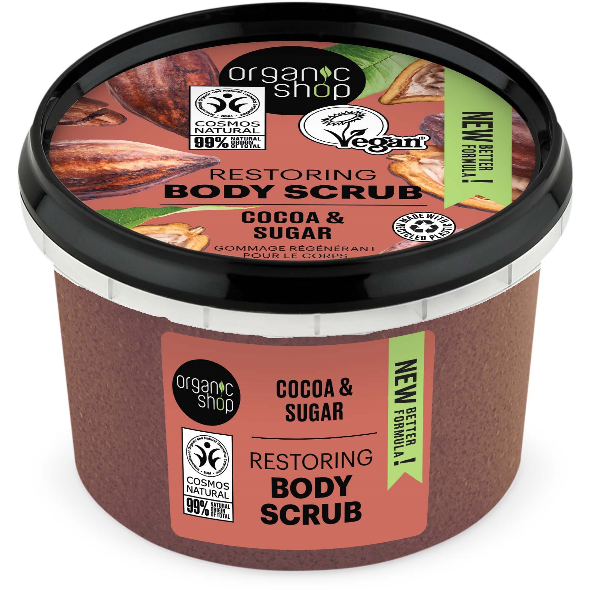 Läs mer om Organic Shop Body Scrub Cocoa & Sugar 250 ml