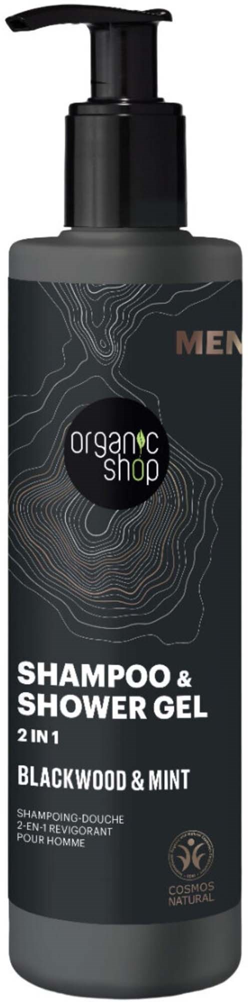 Organic Shop Shampoo & Shower Gel 2 in 1 Blackwood & Mint 280 ml